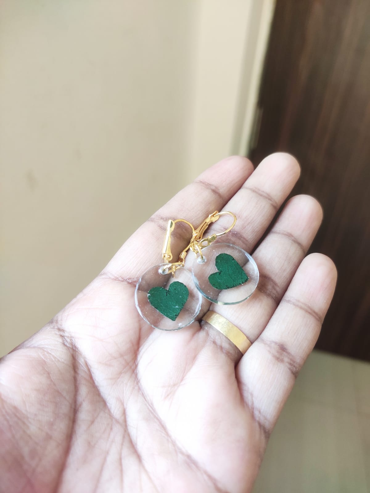 Green Leaf Earrings